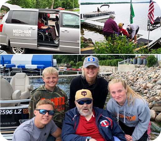 Don and family arriving to the lake.