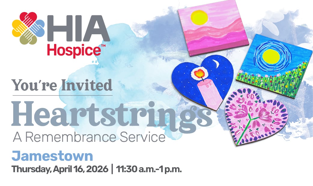 Invitation to Heartstrings remembrance service in Jamestown