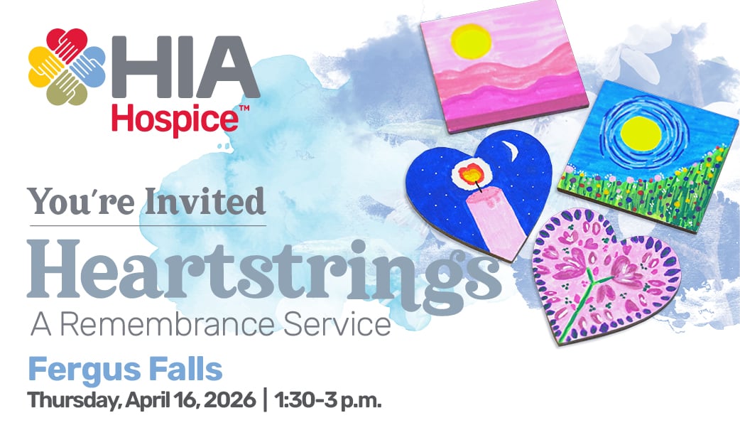 Invitation to Heartstrings remembrance service in Fergus Falls