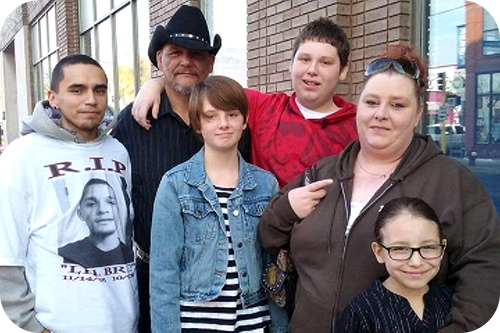 Jerry and Michelle pictured with their children.