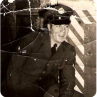 Glen smiling in the military